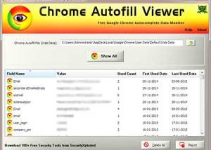 software - Chrome Autofill Viewer 2.0 screenshot