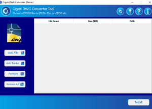 Cigati DWG Converter screenshot