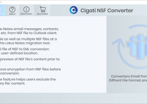 software - Cigati NSF Converter Tool 21.1 screenshot