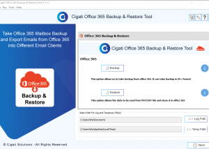 software - Cigati Office 365 Backup and Restore Too 21.1 screenshot