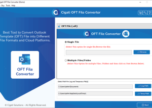 Cigati OFT File Converter screenshot