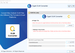 software - Cigati OLM Converter Tool 21.1 screenshot