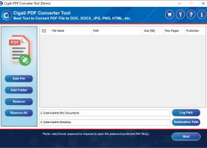 software - Cigati PDF Converter 22.10 screenshot