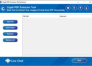 Cigati PDF Extractor Tool screenshot