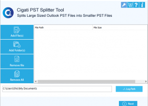 Cigati PST Splitter screenshot