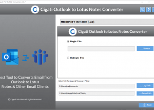 Cigati PST to NSF Converter screenshot