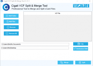 Cigati VCF Split and Merge Tool screenshot