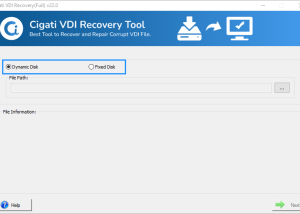 software - Cigati VDI Recovery Software 22.0 screenshot