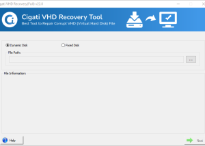 Cigati VHD Recovery Tool screenshot