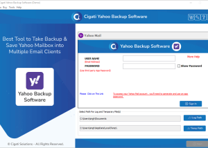 software - Cigati Yahoo Email Backup Tool 21.9 screenshot