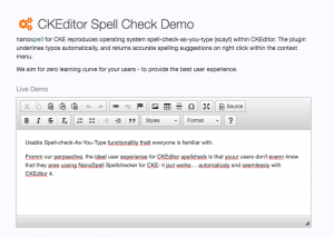 software - Ckeditor Spell Check Demo c5e8553 screenshot