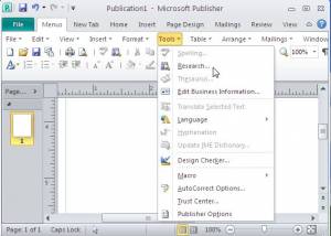 software - Classic Menu for Publisher 2010 5.00 screenshot