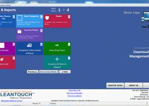 Cleantouch Library Management System screenshot