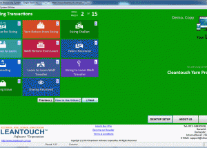 Cleantouch Yarn Processing System screenshot