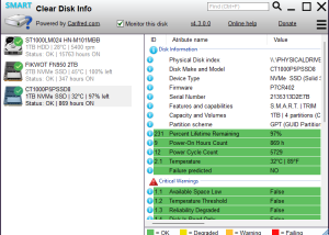 software - Clear Disk Info 4.3.0.0 screenshot