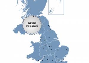 Click-and-Drag Map of UK regions screenshot