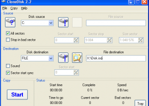 CloneDisk screenshot