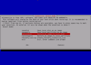 software - Clonezilla 3.1.3-16 screenshot
