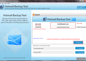 software - CM Hotmail Backup Tool 21.1 screenshot