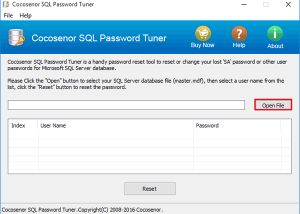 Cocosenor SQL Password Tuner screenshot