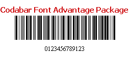 Codabar Font Package screenshot