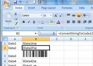 software - Code 128 Excel Barcode Add In 1.0.1 screenshot