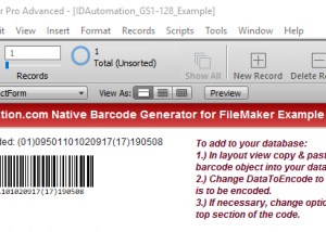 software - Filemaker Code 128 Generator 18.03 screenshot