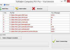 software - Compress PST Pro 1.0 screenshot