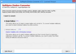 Configure Zimbra Mail in Outlook screenshot