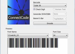 software - ConnectCode Free Barcode Font 5.0 screenshot