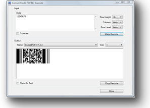 software - ConnectCode PDF417 Barcode Fonts 1.5 screenshot