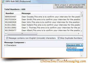 Contact for Online Text Messaging screenshot