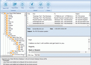 software - Conversion NSF Outlook 2.0 screenshot