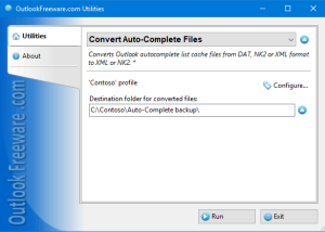 software - Convert Auto-Complete Files for Outlook 4.20 screenshot