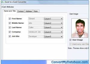 Convert Contact List to vCard screenshot