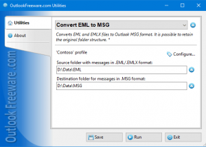 software - Convert EML Files to Outlook MSG 4.11 screenshot