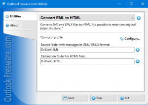 software - Convert EML to HTML Files for Outlook 4.11 screenshot