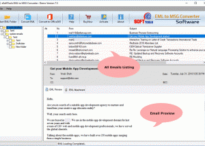 software - Convert EML to MSG Outlook 5.0 screenshot