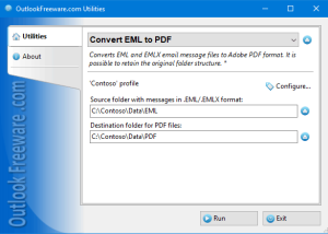 software - Convert EML to PDF for Outlook 5.0 screenshot