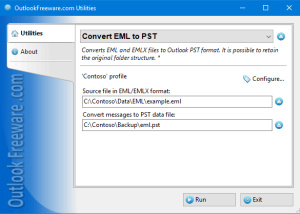 software - Convert EML to PST for Outlook 4.20 screenshot