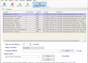 software - Convert Excel to Video 4dots 1.3 screenshot