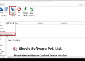 Convert GroupWise to Outlook screenshot
