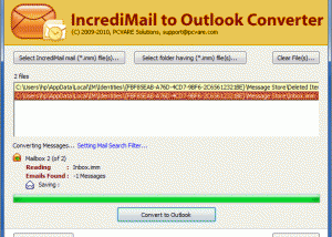 Convert IncrediMail to PST File screenshot