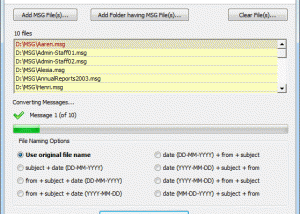 software - Convert MSG Files to PDF 4.2.1 screenshot