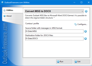 software - Convert MSG to DOCX for Outlook 5.0 screenshot