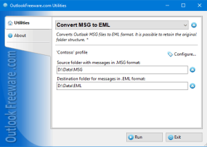 software - Convert MSG to EML for Outlook 5.0 screenshot