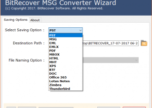 software - Convert MSG to PST 6.0 screenshot