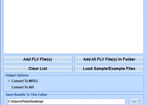 software - Convert Multiple FLV Files To MPEG or AVI Files Software 7.0 screenshot