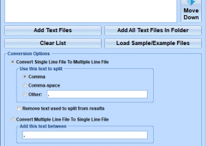 Convert Multiple Line File To Single Line or Single Line To Multiple Line Software screenshot