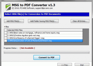 software - Convert Multiple MSG Files to PDF 6.2.1 screenshot
